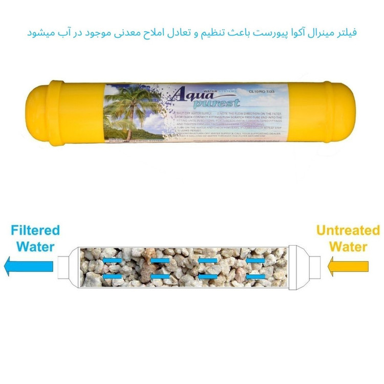 فیلتر دستگاه تصفیه کننده آب مدل پست کربن و مینرال مجموعه 2 عددی